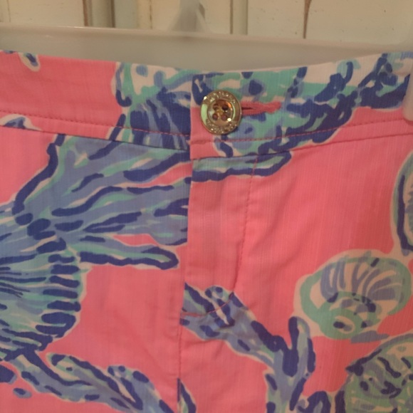 vibrant Lily Pulitzer shell skort blue and pink - Picture 2 of 5